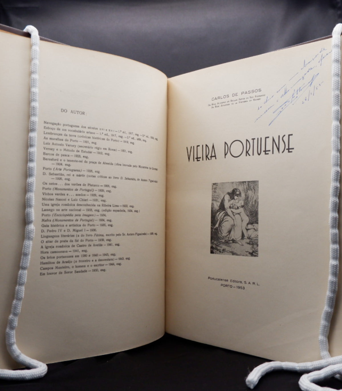 AP02LT03 – Passos, Carlos de – VIEIRA PORTUENSE. Porto. Portucalense Editora. 1953. 117 (4) pp. 28 cm x 20,9 cm. E.