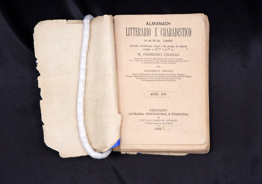 AP04LT40 – [ALMANAQUE] Chagas, M. Pinheiro; Peres, Matheus – ALMANACH LITTERARIO E CHARADISTICO PARA 1883