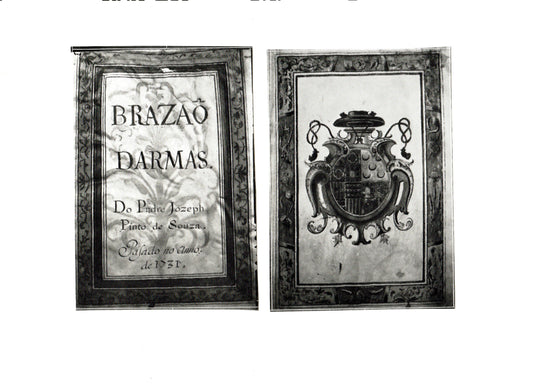 AP04LT85 – [ESTAMPAS] Carta do Brasão de Armas do Padre Joseph Pinto de Sousa de 1731