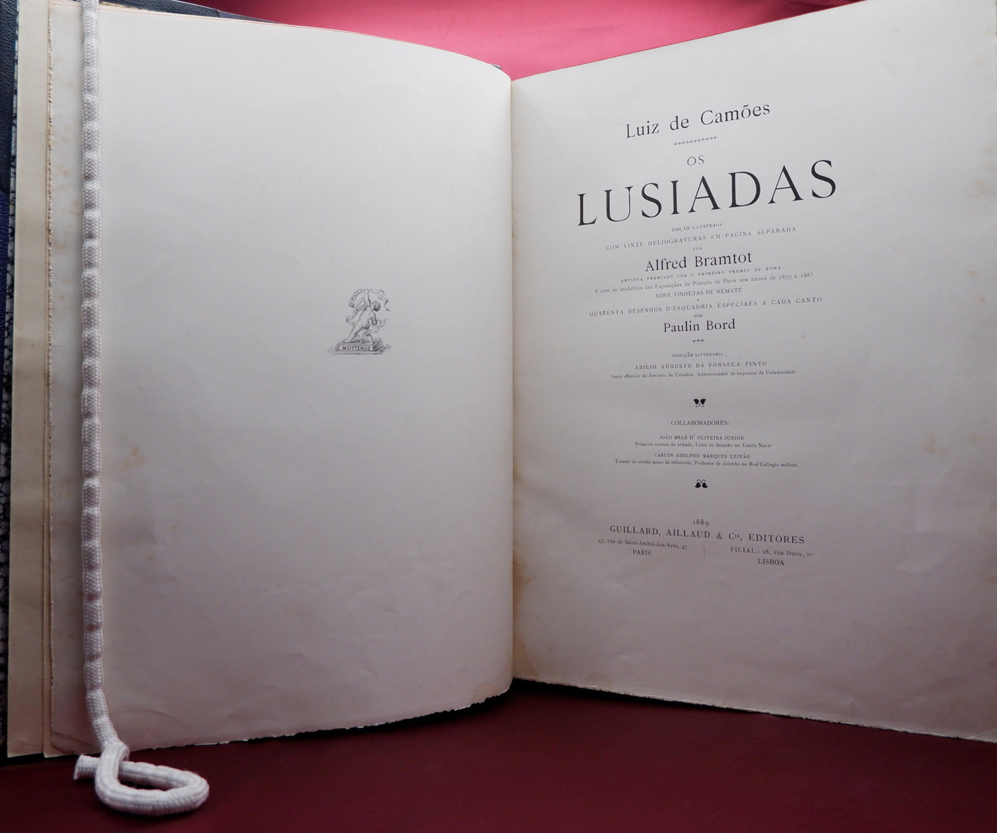 AS02LT07 – [CAMONIANA] Camões, Luiz de – OS LUSIADAS. Paris. Guillard, Aillaud & Cia, Editores. 1889