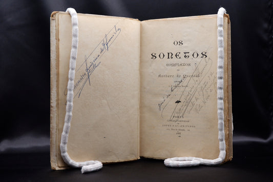 AS03LT14 – Quental, Anthero de – OS SONETOS COMPLETOS. Porto. Livraria Portuense de Lopes e C.ia – Editores. 1886