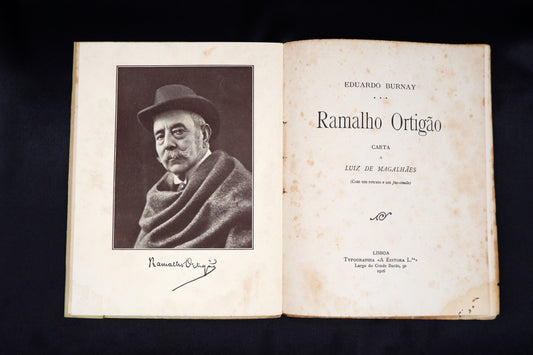 AS03LT15 – Burnay, Eduardo – RAMALHO ORTIGÃO: CARTA A LUIZ DE MAGALHÃES. Lisboa. Typographia “A Editora, L.da”. 1916