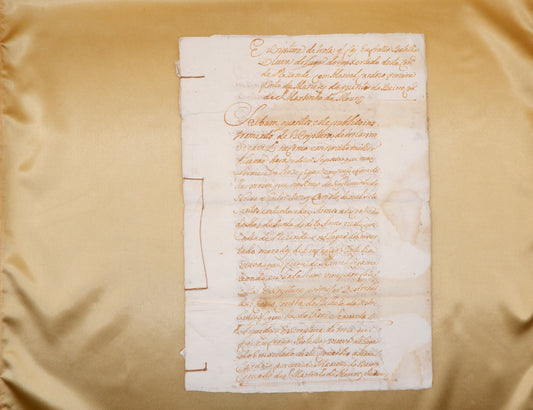 AS03LT49 – [MANUSCRITO; RESENDE] CERTIDÃO DE ESCRITURA DE TROCA DE PROPRIEDADES ENTRE EUFRÁSIA BOTELHO E MANUEL CARDOSO PEREIRA PINTO DE MENESES, DOS CONCELHOS DE RESENDE E S. MARTINHO DE MOUROS. 1781