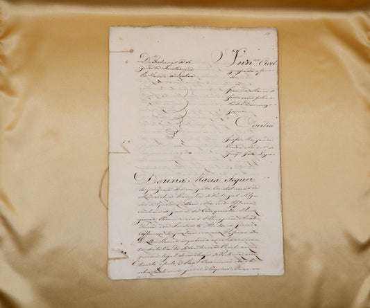 AS03LT52 – [MANUSCRITO; COVILHÃ] SENTENÇA CÍVEL PASSADA A FAVOR DE JOANA MARIA DE JESUS E SEU FILHO PE. DOMINGOS GOMES CONTRA JOSEFA MARGARIDA, VIÚVA, E HERDEIROS, TODOS DA VILA DA COVILHÃ. 1838