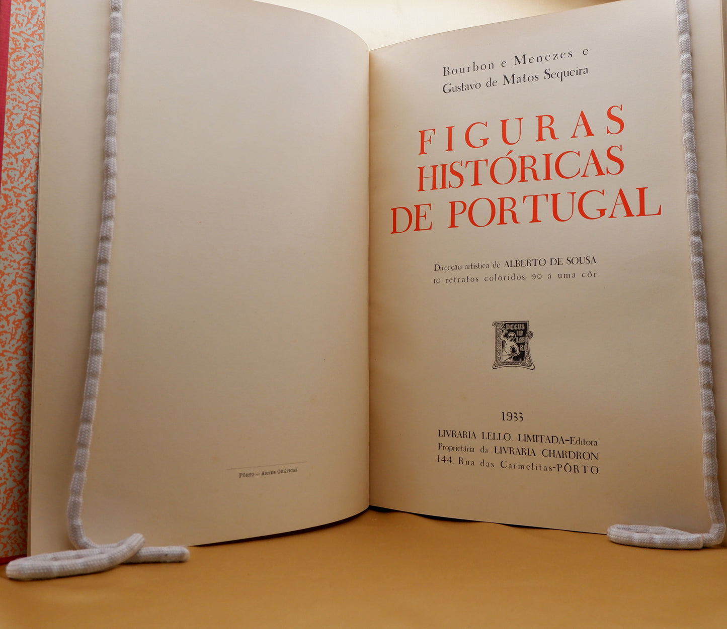 AS04LT19 – Menezes, Bourbon e & Sequeira, Gustavo de Matos – FIGURAS HISTÓRICAS DE PORTUGAL. Pôrto. Livraria Lello, Limitada - Editora. 1933