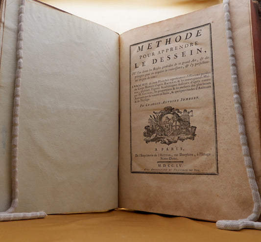 AS06LT03 – Jombert, Charles-Antoine – METHODE POUR APPRENDRE LE DESSEIN, OU L’ON DONNE LES REGLES GÉNÉRALES DE CE GRANDE ART, & DES PRÉCEPTES POUR EM ACQUÉRIR LA CONNOISSANCE, & S’Y PERFECTIONNER EM PEAU DE TEMS, &c. Paris. Imprimerie de l’Auteur. 1755