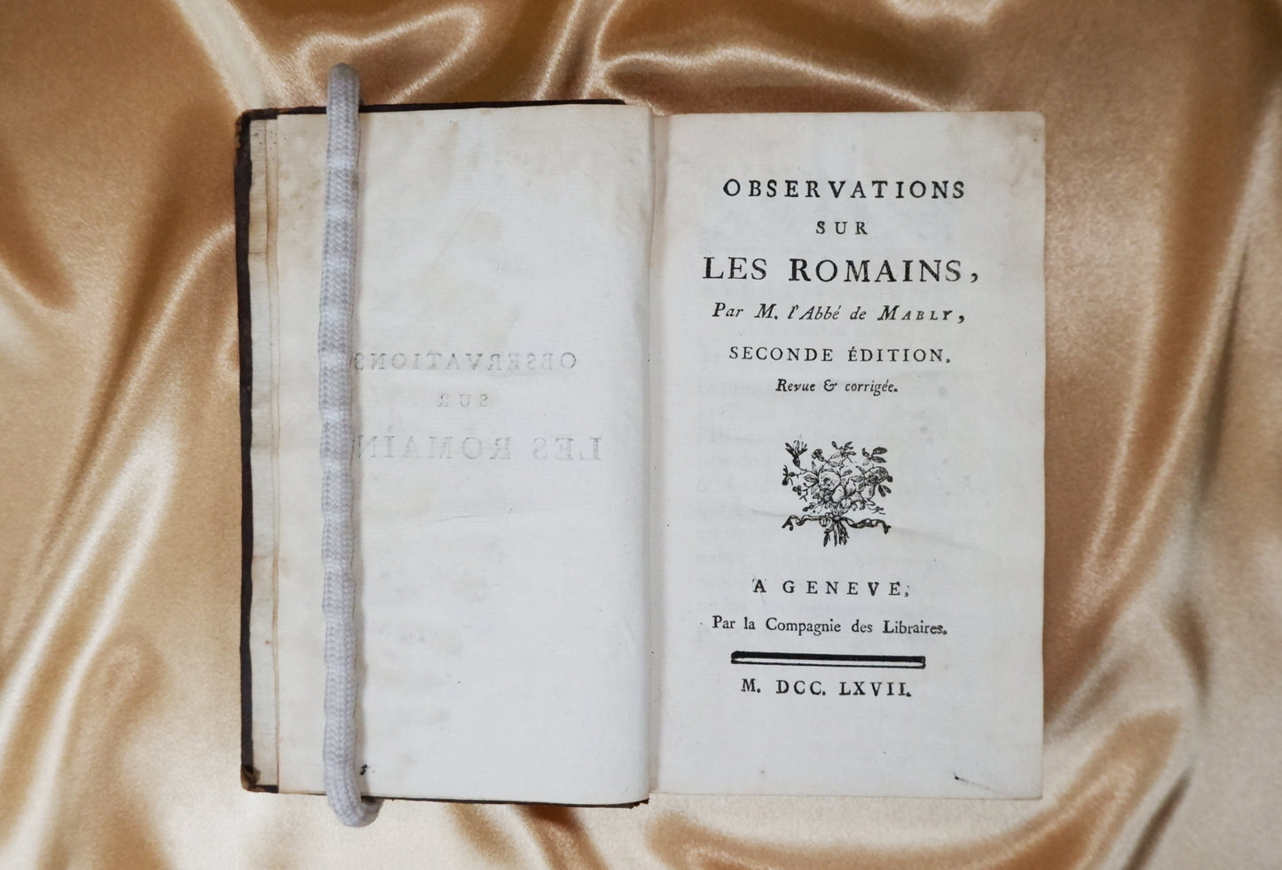 AS07LT04 – Abbé de Mably [Gabriel Bonnot] – OBSERVATIONS SUR LES GRECS. Geneve. Compagnie des Libraires. 1749