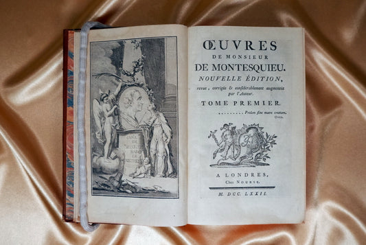 AS07LT05 – Montesquieu– ŒUVRES DE MONSIEUR DE MONTESQUIEU. 3 Tomos. Londres. Nourse. 1772