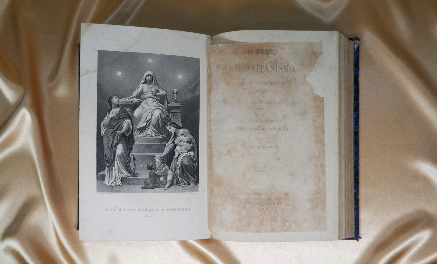 AS07LT16 – [CAMILIANA] Chateaubriand [Castello Branco, Camillo (trad.)] – O GENIO DO CHRISTIANISMO. 2 vols. Porto. Cruz Coutinho – Editor. 1864