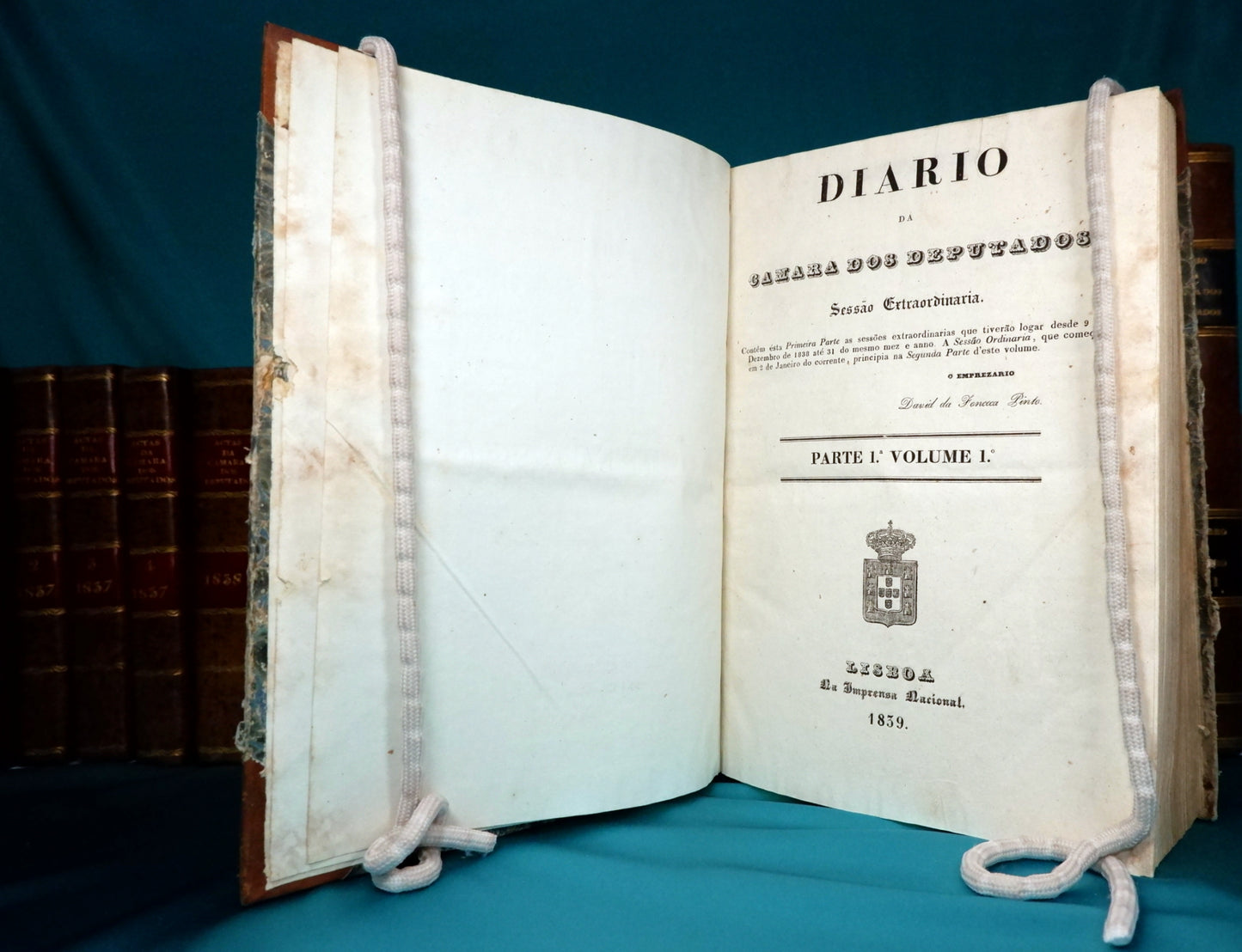 AS07LT23 – [SETEMBRISMO] 16 VOLS. DAS ACTAS DAS SESSÕES DAS CORTES GERAES E DIARIO DA CAMARA DOS DEPUTADOS (1837 a 1841). Lisboa. Imprensa Nacional. 1838-1841