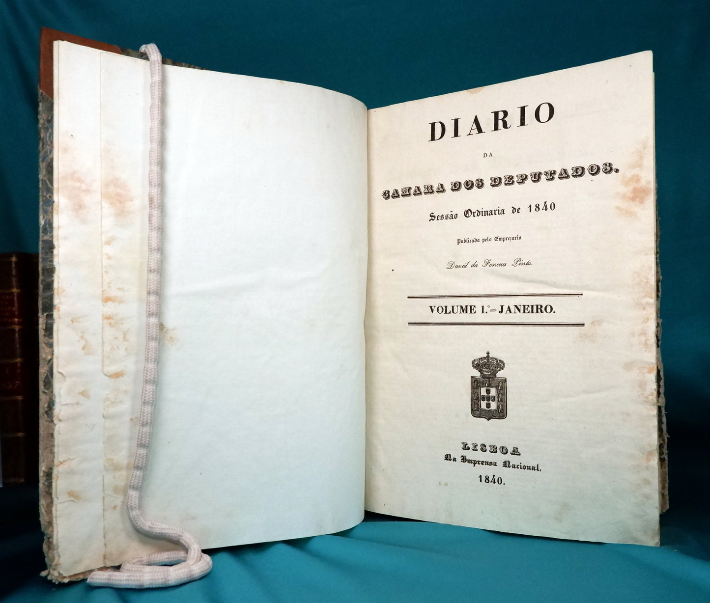 AS07LT23 – [SETEMBRISMO] 16 VOLS. DAS ACTAS DAS SESSÕES DAS CORTES GERAES E DIARIO DA CAMARA DOS DEPUTADOS (1837 a 1841). Lisboa. Imprensa Nacional. 1838-1841