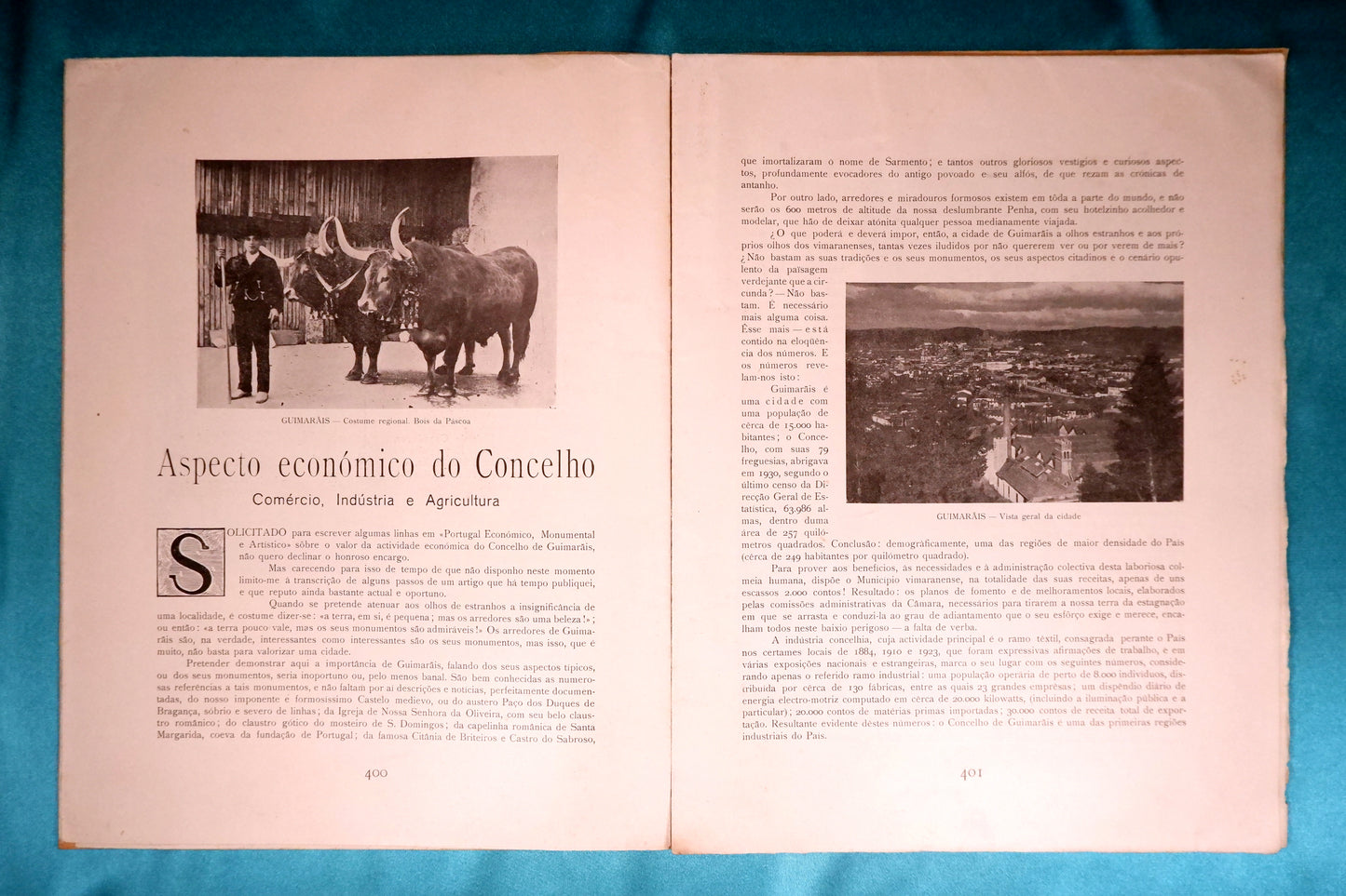 AS08LT07 – AAVV – PORTUGAL ECONÓMICO MONUMENTAL E ARTÍSTICO. CONCELHO E CIDADE DE GUIMARÃIS. Fascículos XII-XII (1.ª e 2.ª Partes). Lisboa. Editorial Lusitana. 1936