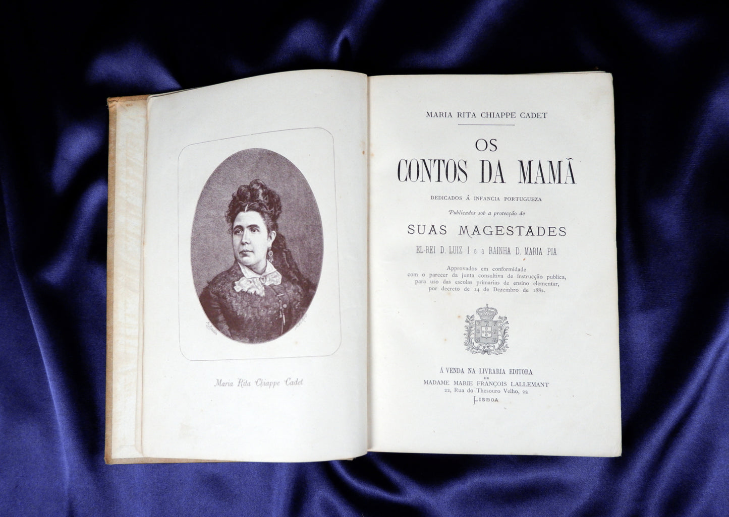 AS09LT14 – Cadet, Maria Rita Chiappe – OS CONTOS DA MAMÃ DEDICADOS Á INFANCIA PORTUGUEZA. Lisboa. Livraria Editora de Madame Marie François Lallemant. 1883