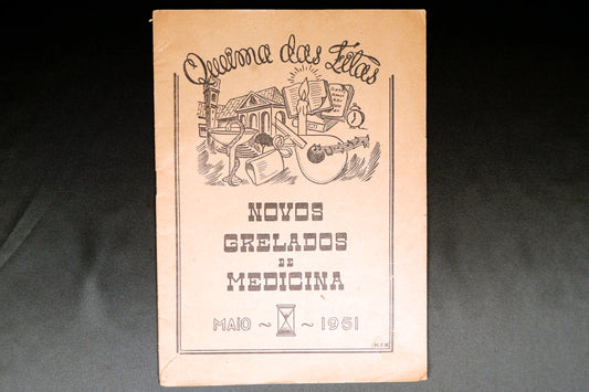 AS09LT16 – Abrantes, Fernando Jorge Morais & Saavedra, António de – QUEIMA DAS FITAS: NOVOS GRELADOS DE MEDICINA. Coimbra. Gráfica de Coimbra. 1951