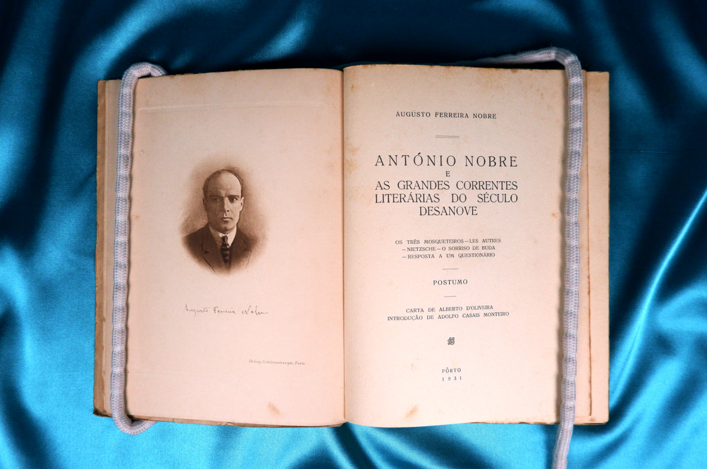 AS09LT41 – Nobre, Augusto Ferreira – ANTÓNIO NOBRE E AS GRANDES CORRENTES LITERÁRIAS DO SÉCULO DESANOVE. Barcelos. Companhia Editora do Minho. 1931