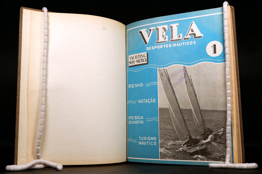 AS09LT46 – Meneses, António de (dir.) – VELA. DESPORTOS NÁUTICOS., n.os 1 a 9. Lisboa. Editora Gráfica Portuguesa, Limitada. 1946 - 1948