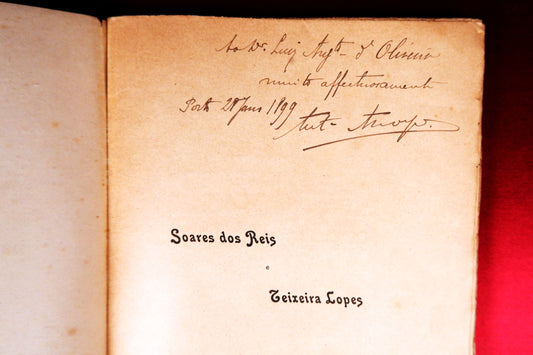 AS09LT80 – Arroyo, Antonio – SOARES DOS REIS E TEIXEIRA LOPES: ESTUDO CRITICO DA OBRA DOS DOUS ESCULPTORES PORTUGUEZES, PRECEDIDO DE PONTOS DE VISTA ESTHETICOS. Porto. Typ. a vapor de José da Silva Mendonça. 1899