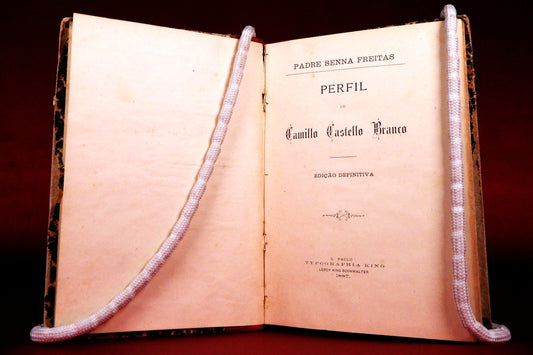 AS09LT93 – [CAMILIANA] Senna Freitas, Padre – PERFIL DE CAMILLO CASTELLO BRANCO. S. Paulo. Typographia King. 1887