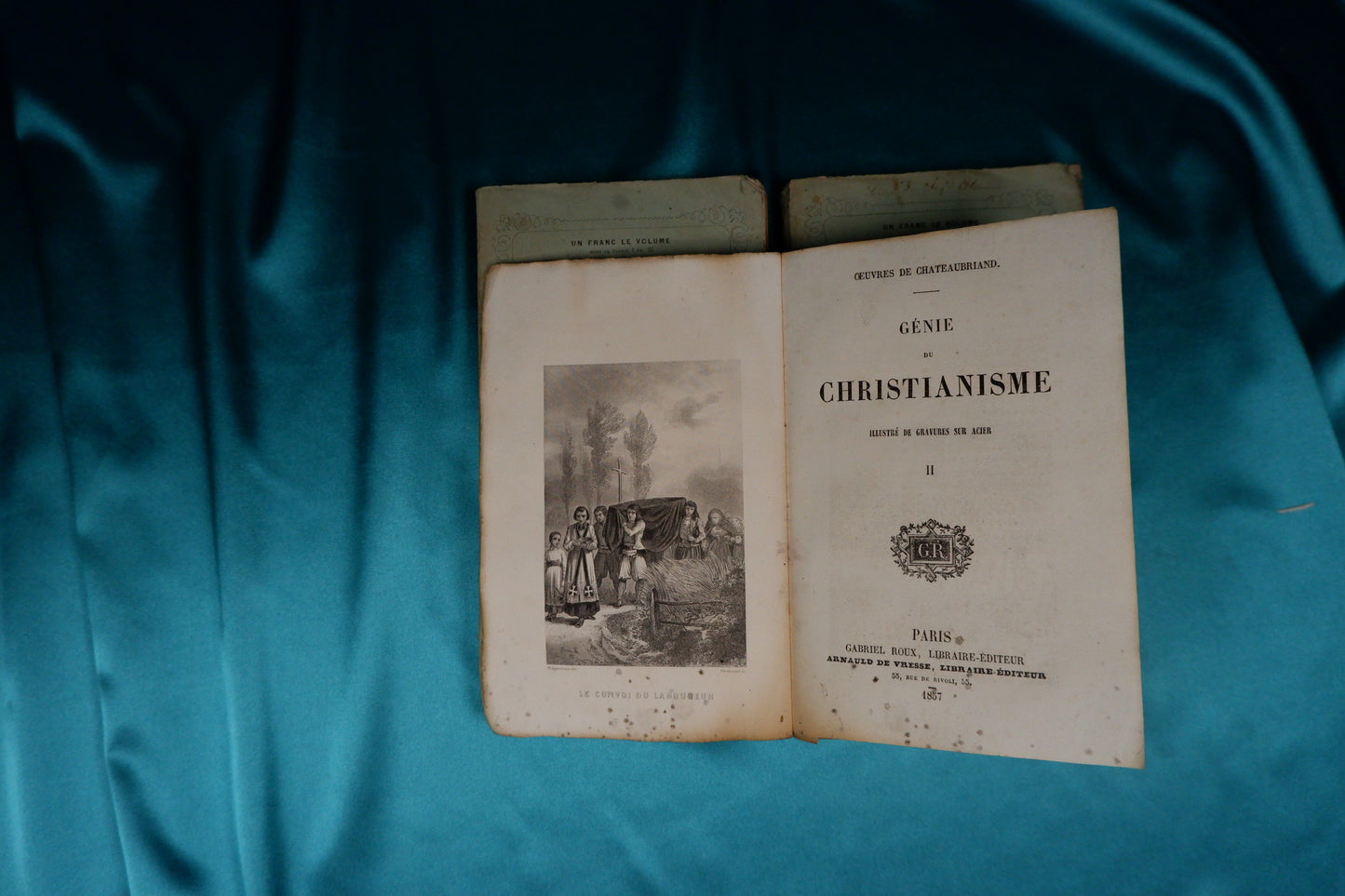 AS10LT17 – Chateaubriand – GÉNIE DU CHRISTIANISME. III vols. Paris. Gabriel Roux, Libraire – Éditeur / Arnauld de Vresse, Libraire – Éditeur. 1857