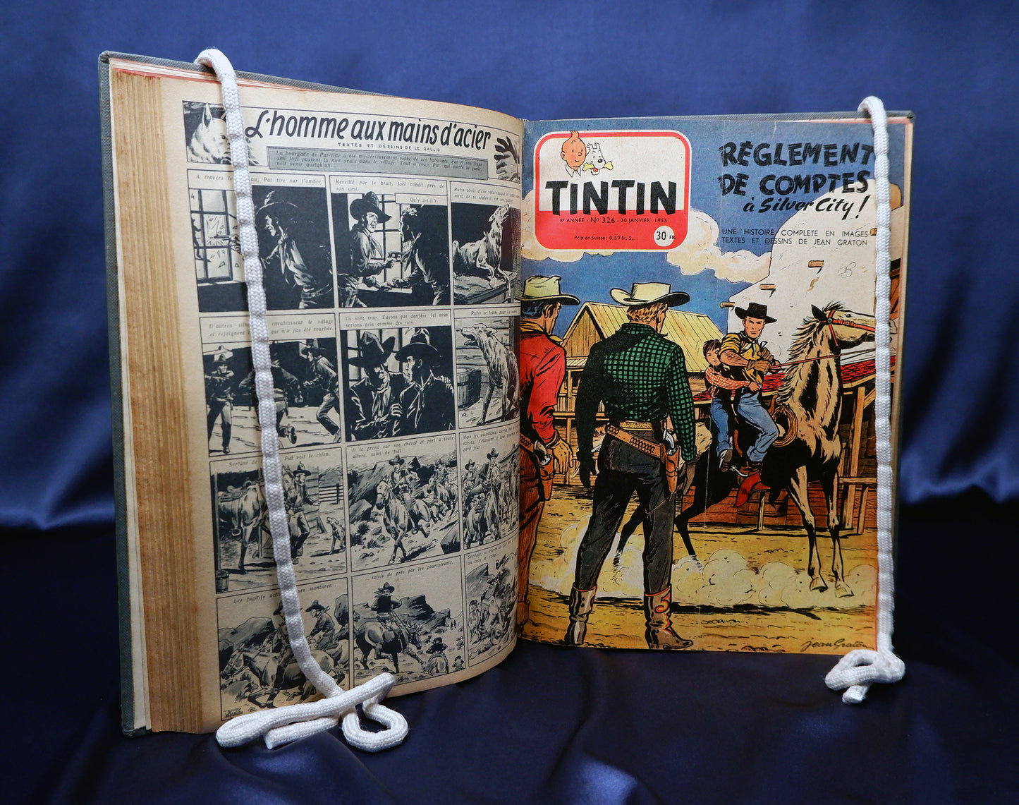 AS10LT31 – TINTIN. N.º 317, 7e Anée – N.º 341, 8e Année. Paris. 1954-1955