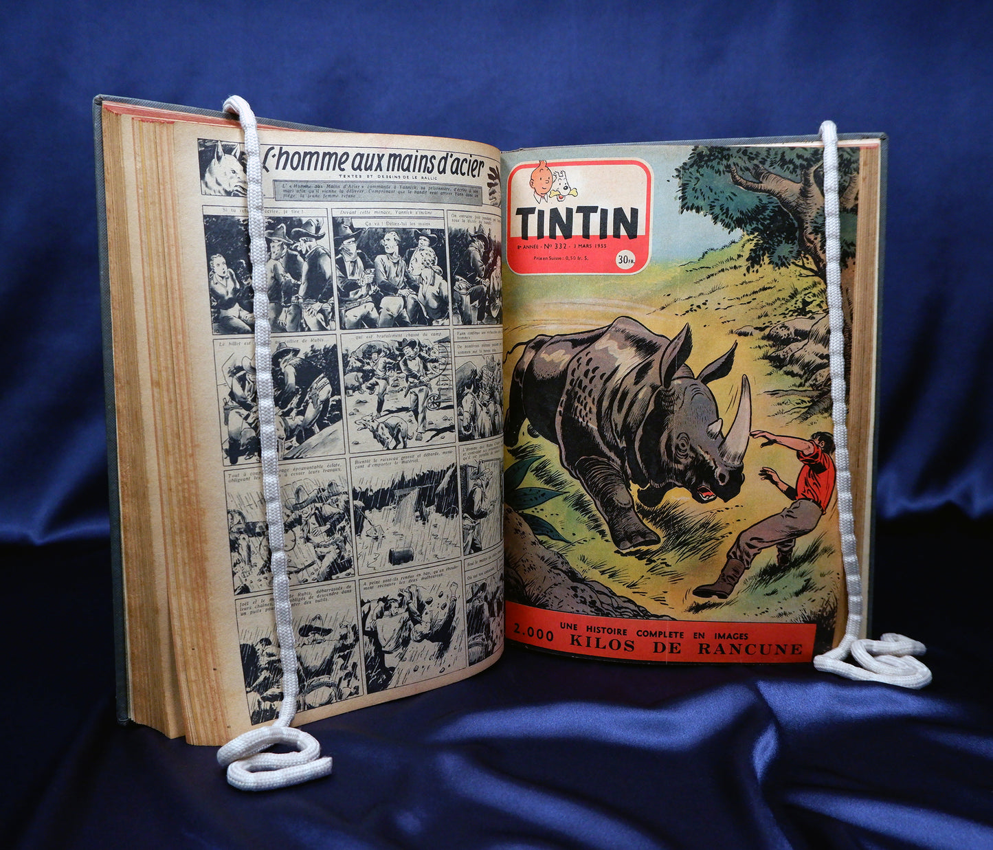 AS10LT31 – TINTIN. N.º 317, 7e Anée – N.º 341, 8e Année. Paris. 1954-1955