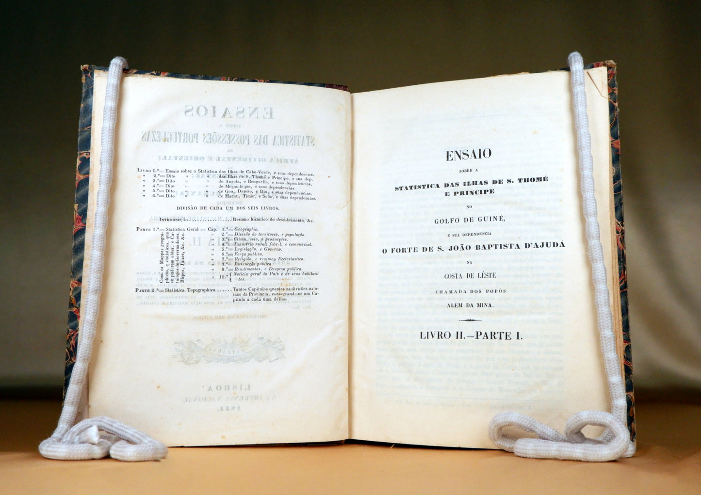 AS10LT35 – [CABO VERDE; GUINÉ; SÃO TOMÉ E PRÍNCIPE; ANGOLA] Lima, José Joaquim Lopes de – ENSAIOS SOBRE A STATISTICA DAS POSSESSÕES PORTUGUEZAS NA AFRICA OCCIDENTAL, &c. 3 vols. Lisboa. Imprensa Nacional. 1844-1846