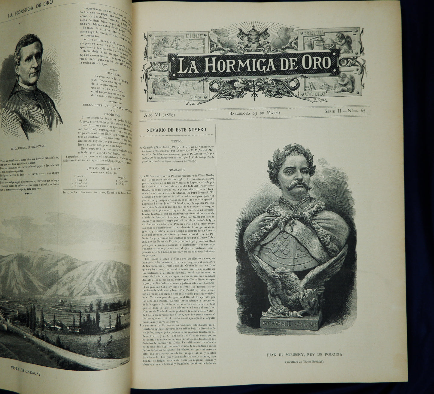 AS10LT40 – LA HORMIGA DE ORO. Año VI, Série II, n.os 54 ao 105, Barcelona. La Hormiga de Oro. 1889