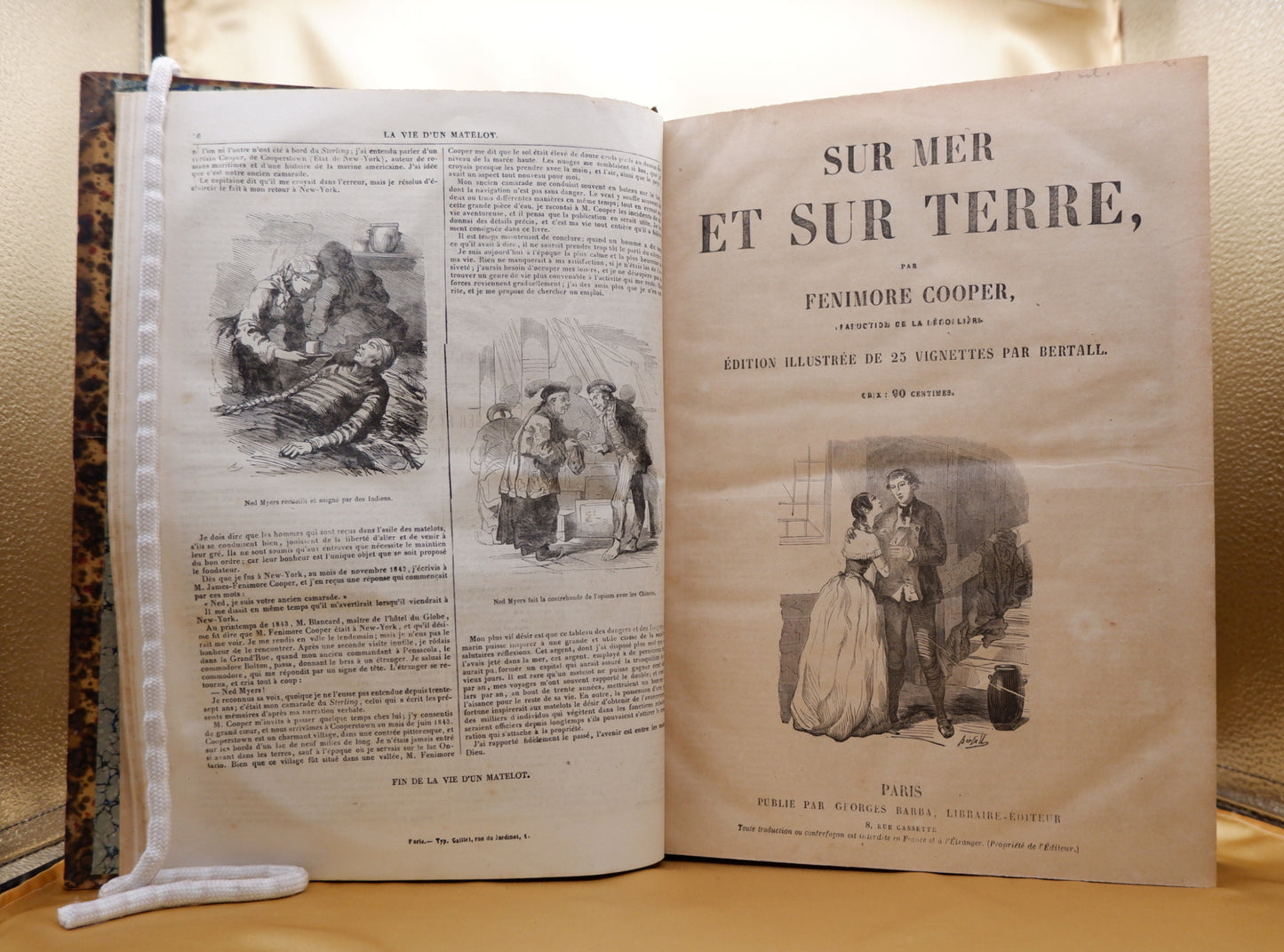 AS10LT43 – Cooper, Fenimore – COLECÇÃO DE ONZE CONTOS ILUSTRADOS. Paris. Georges Barba. s.d. [c. 1855]