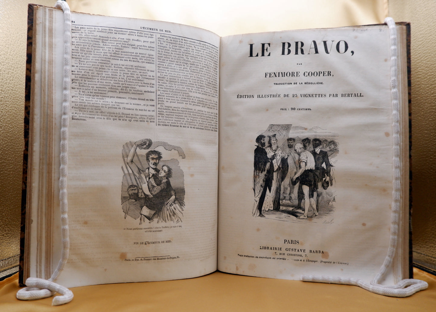 AS10LT43 – Cooper, Fenimore – COLECÇÃO DE ONZE CONTOS ILUSTRADOS. Paris. Georges Barba. s.d. [c. 1855]