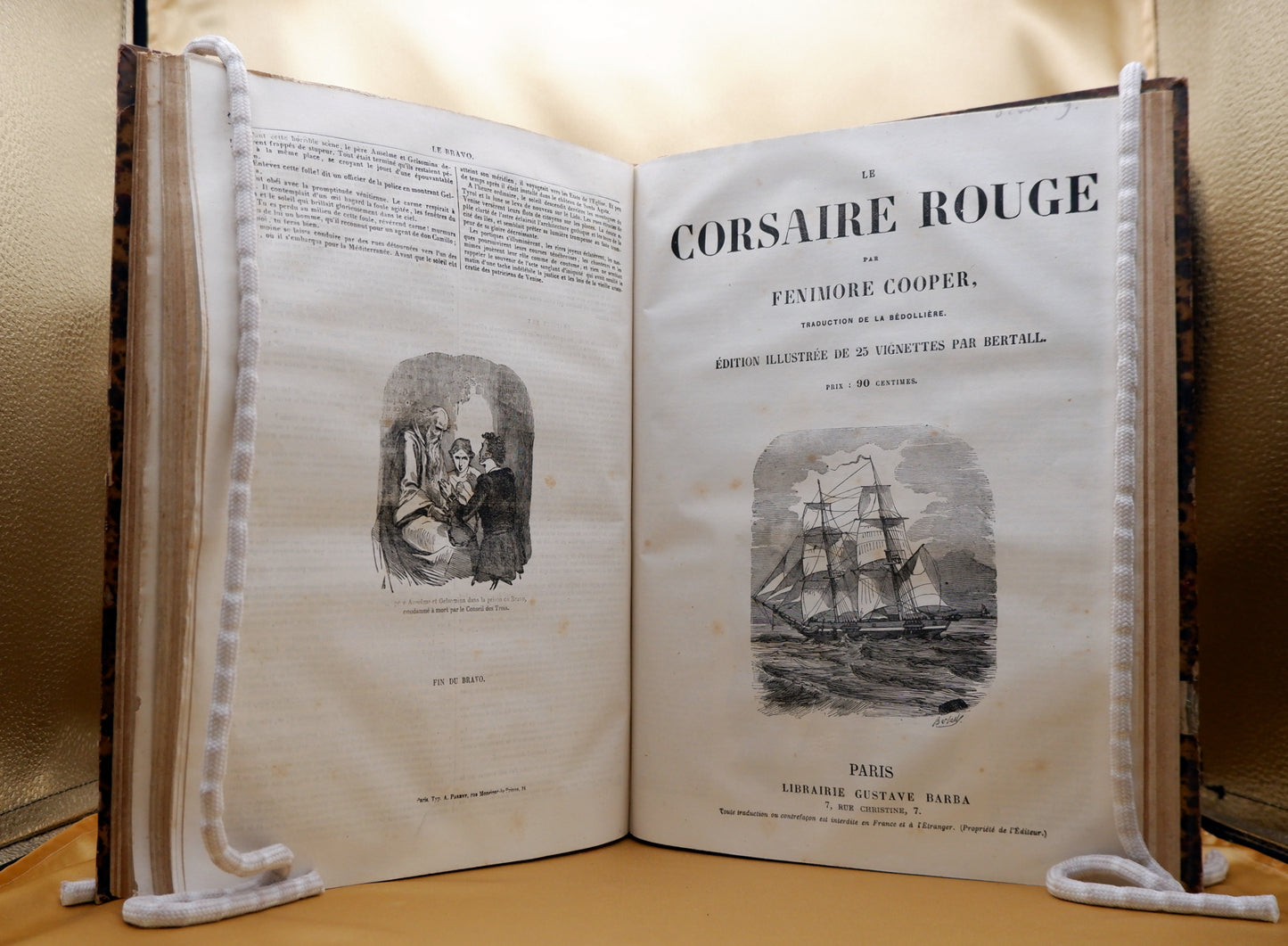 AS10LT43 – Cooper, Fenimore – COLECÇÃO DE ONZE CONTOS ILUSTRADOS. Paris. Georges Barba. s.d. [c. 1855]