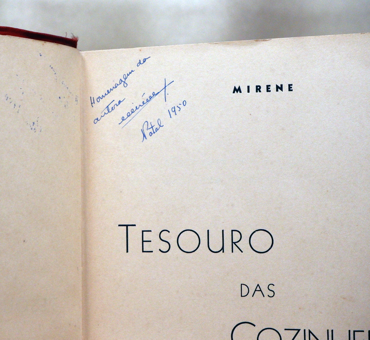 AS10LT66 – Miréne [Braga, Maria Irene Andrade] – TESOURO DAS COZINHEIRAS. Porto. Porto Editora, Lda. s.d. [1950?]