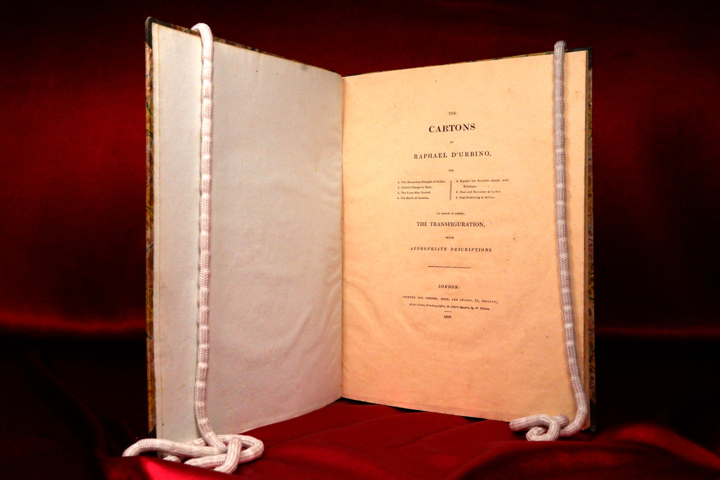 AS12LT43 – THE CARTONS OF RAPHAEL D’URBINO. London. Vernor, Hood, and Sharpe. 1809