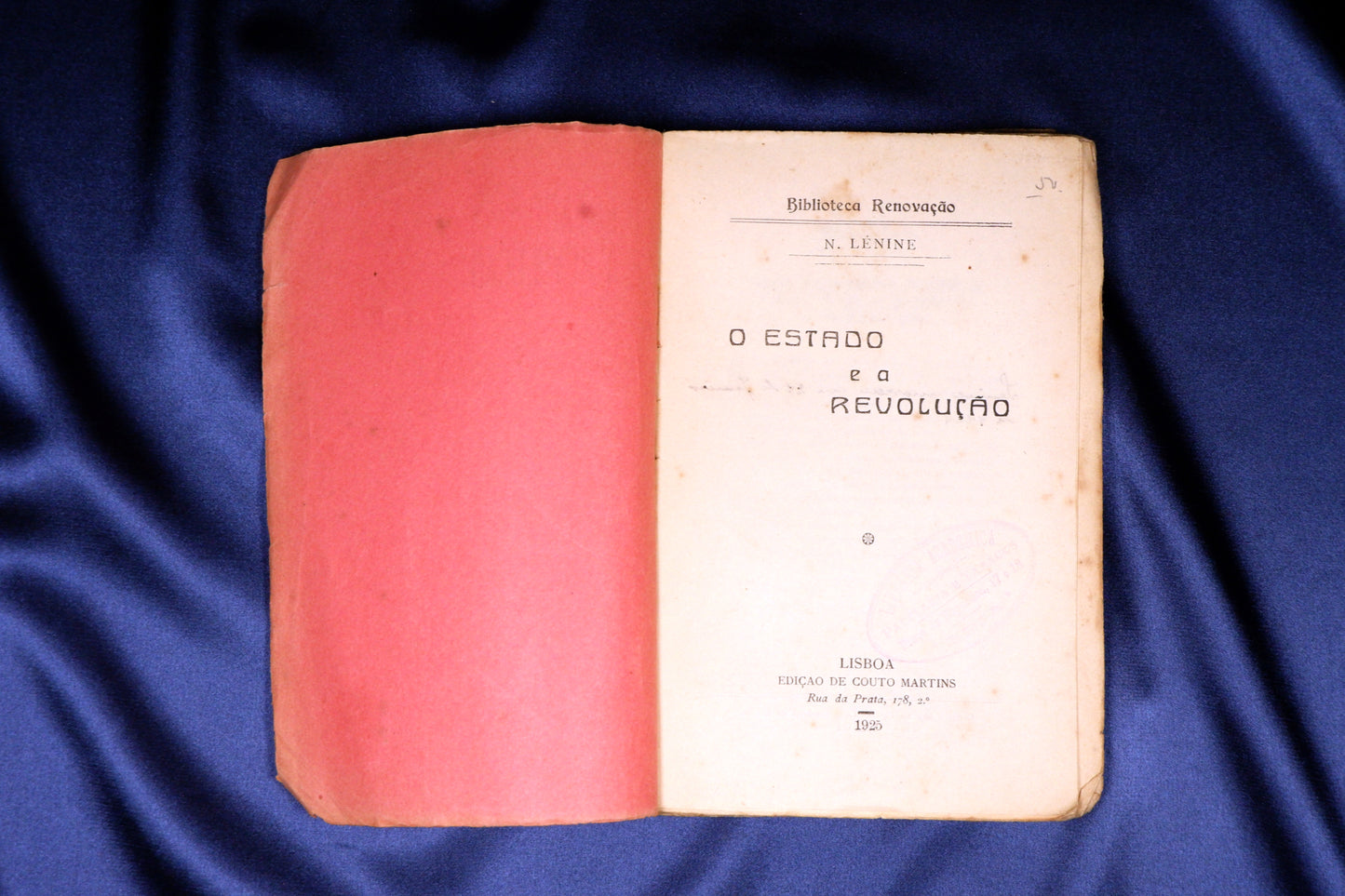 AS13LT23 – Lénine, N. – O ESTADO E A REVOLUÇÃO. Lisboa. Couto Martins. 1925