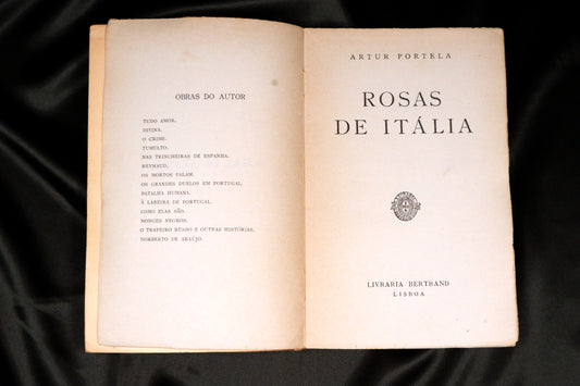 AS13LT31 – Portela, Artur – ROSAS DE ITÁLIA. Lisboa. Livraria Bertrand. s.d.