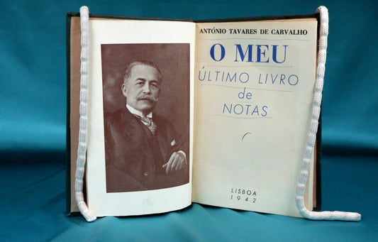 AS14LT45 – Carvalho, António Tavares de – O MEU ÚLTIMO LIVRO DE NOTAS. Lisboa. s.n. [Ed. do autor? Tipografia Bertrand (Irmãos)]. 1942