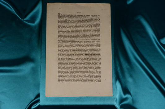 AS15LT22 – [BRASILIANA; D. PEDRO IV (I DO BRASIL)] ALVARÁ – DÍVIDA PÚBLICA E CRÉDITO DO ESTADO. Firmado no Palácio da Bemposta. Impressão Imperial e Real. 1825