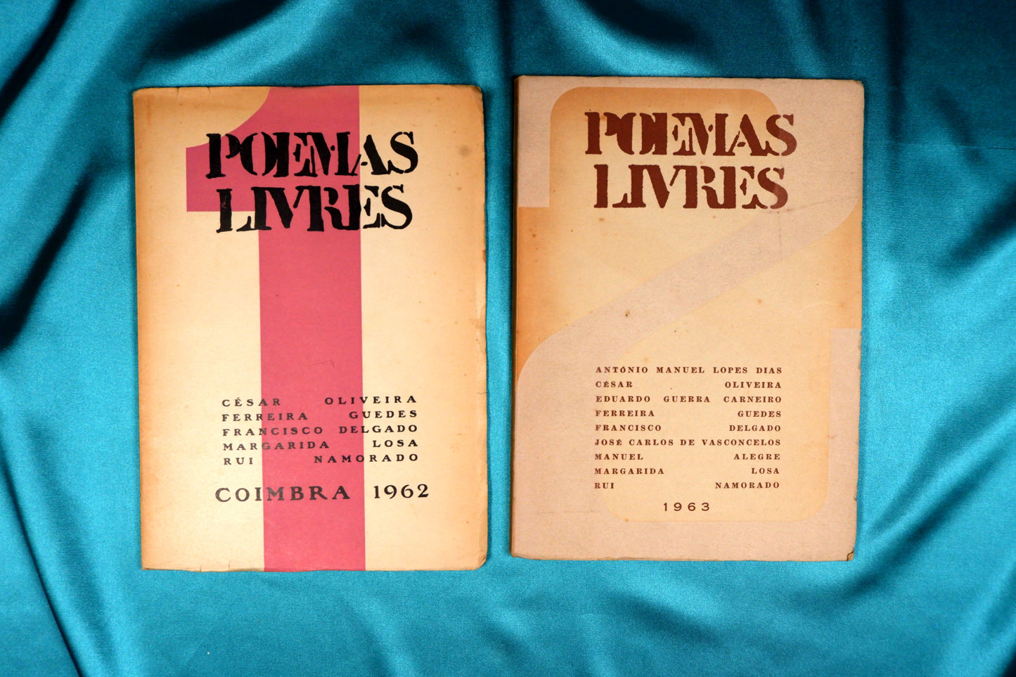 AS16LT16 – Dias, António Manuel Lopes, et al.– POEMAS LIVRES. N.º 1 e 2 [de 3]. Coimbra / [Porto]. s.n. 1962; 1963