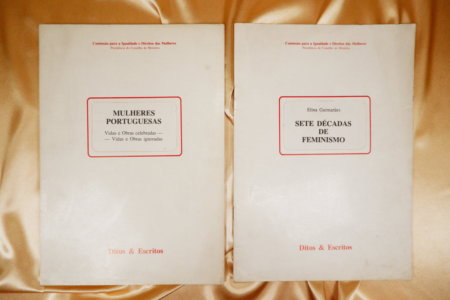 AS16LT43 – [FEMINISMO; DIREITOS DAS MULHERES] 2 OPÚSCULOS DA COL. DITOS & ESCRITOS