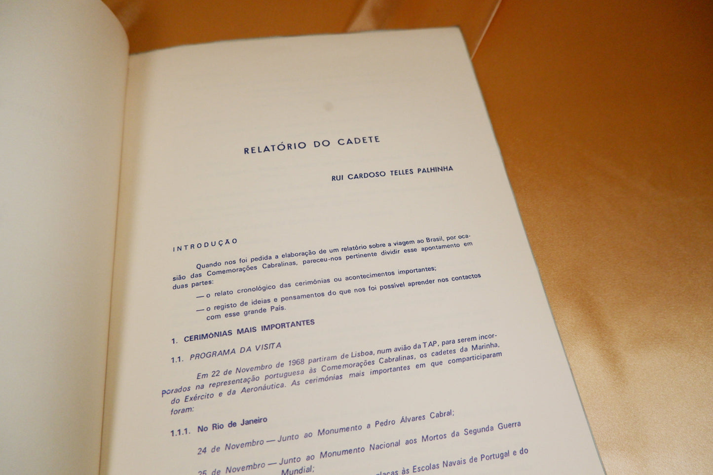 AS16LT48 – [BRASIL] Palhinha, Rui Cardoso Telles – COMEMORAÇÕES DO V CENTENÁRIO DO NASCIMENTO DE PEDRO ÁLVARES CABRAL. s.l. [Alfeite]. s.n. [Escola Naval]. 1968