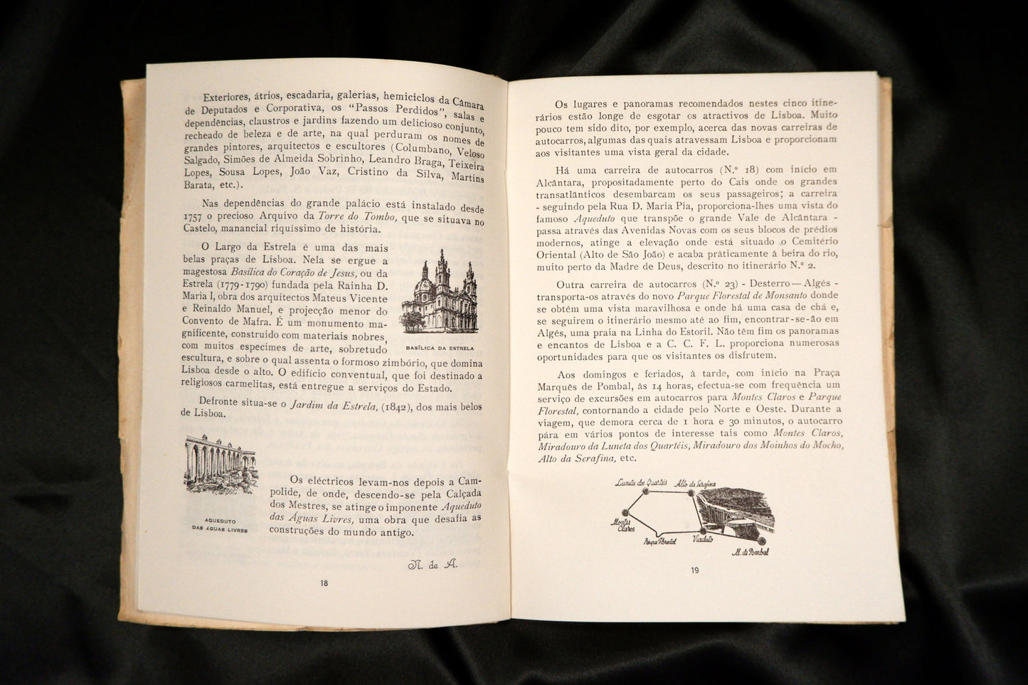 AS16LT75 – Araujo, Norberto de (texto) & Loureiro, Emílio (des.) – ITINERÁRIOS TURÍSTICOS EM LISBOA. Lisboa. Edição da Companhia Carris de Ferro de Lisboa. 1950