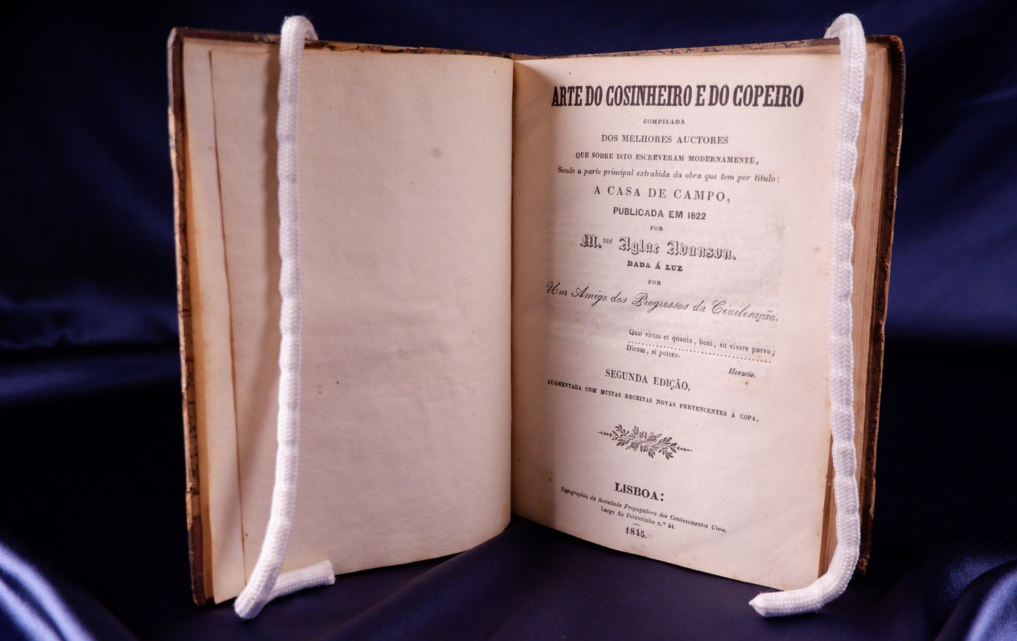 AS17LT21 – Adanson, Aglae & Girão, António Lobo Barbosa Teixeira Ferreira – ARTE DO COSINHEIRO E DO COPEIRO COMPILADA DOS MELHORES AUCTORES, &c. Lisboa. Typographia da Sociedade Propagadora dos Conhecimentos Uteis. 1845