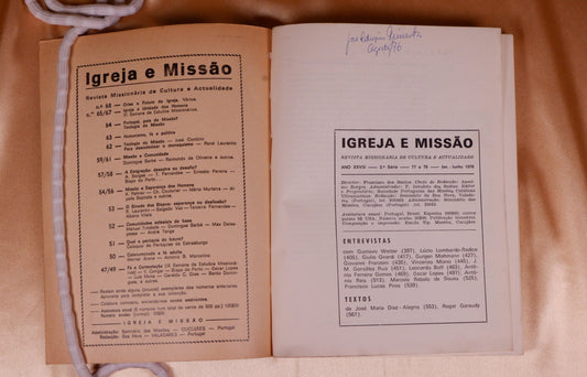 AS18LT53 – MARK OU CRISTO? Igreja e Missão. Revista Missionária de Cultura e Actualidade, Ano XXVIII, 2ª Série, 77 a 79, Jan. – Junho 1976. Cucujães. Tipografia Missões. 1976