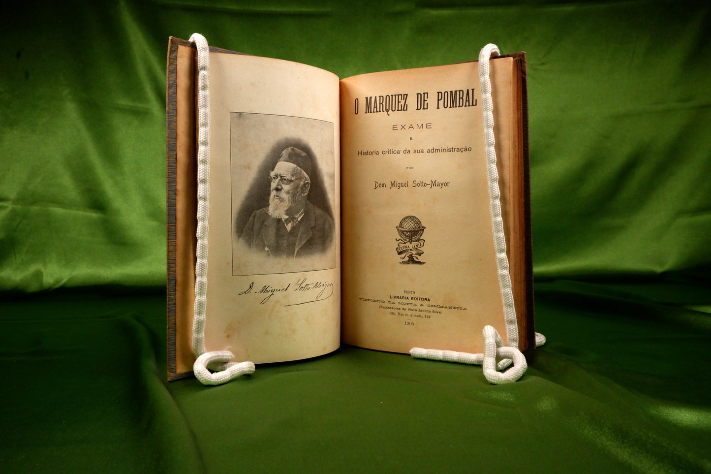 AS20LT20 – Sotto-Mayor, Miguel – O MARQUEZ DE POMBAL: EXAME E HISTORIA CRITICA DA SUA ADMINISTRAÇÃO. Porto. Livraria Editora Victorino da Motta & Commandita (Successores de Viuva Jacinto Silva). 1905