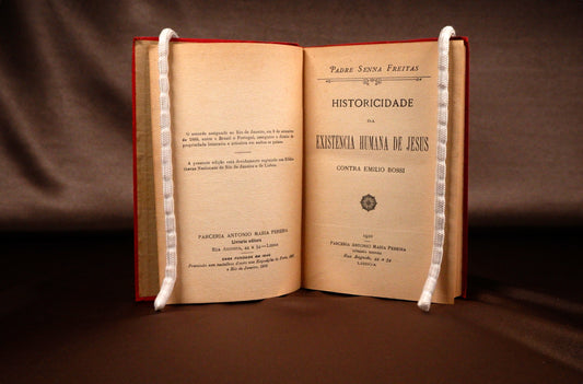 AS20LT34 – Freitas, Senna – HISTORICIDADE DA EXISTÊNCIA HUMANA DE JESUS: CONTRA EMILIO BOSSI. Lisboa. Parceria A. M. Pereira Editora. 1910